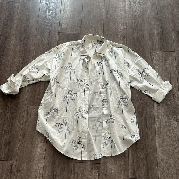 NWT Anthropologie LouLou Avenue Long-Sleeve Poplin Buttondown Shirt M - Picture 4 of 7